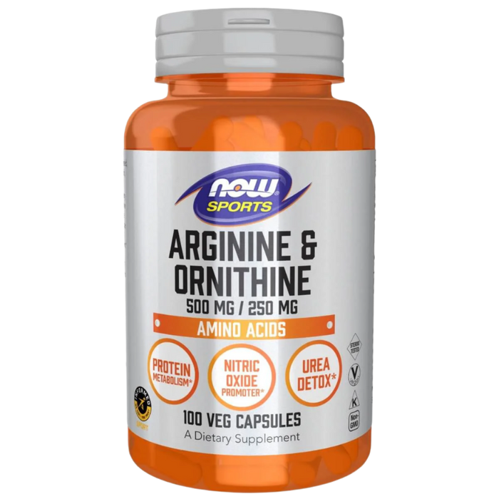 NOW Foods Arginin und Ornithin, 500/250 – 100 Kapseln