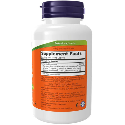 NOW Foods Turmeric Curcumin Phytosome 60 Veg Capsules - Joint Support at MySupplementShop by NOW Foods