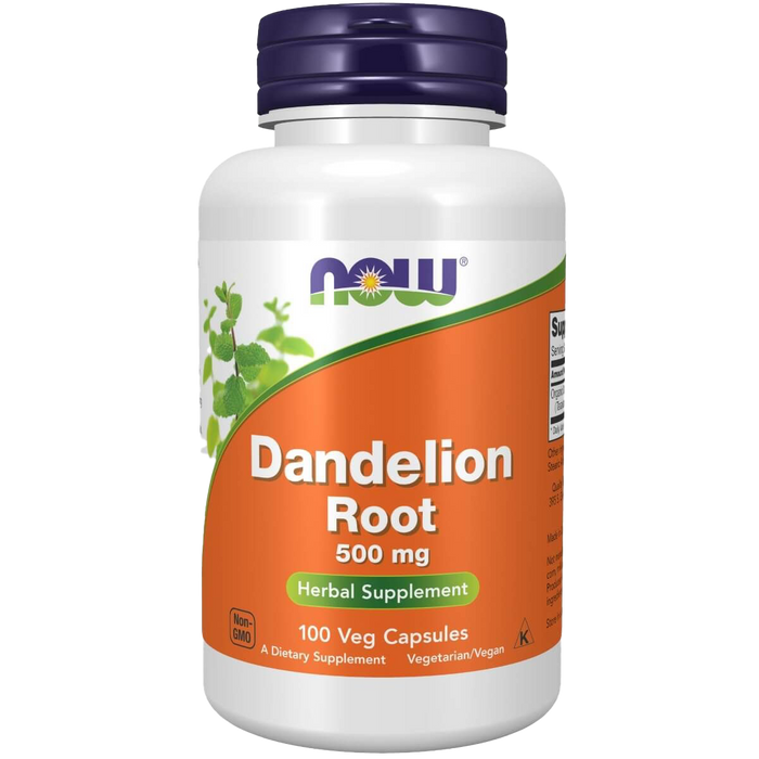 NOW Foods Dandelion Root 500 mg 100 Veg Capsules