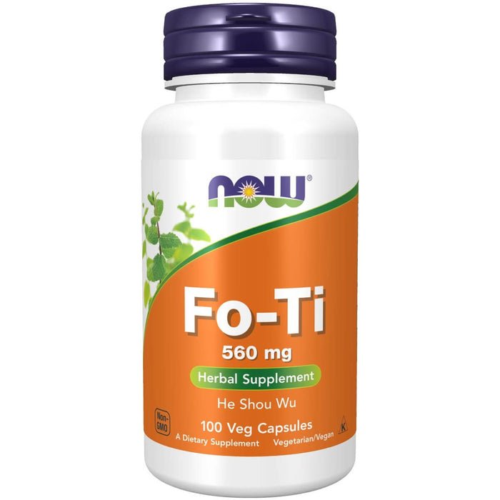 NOW Foods Fo-Ti 560 mg 100 Veg Capsules - Health and Wellbeing at MySupplementShop by NOW Foods