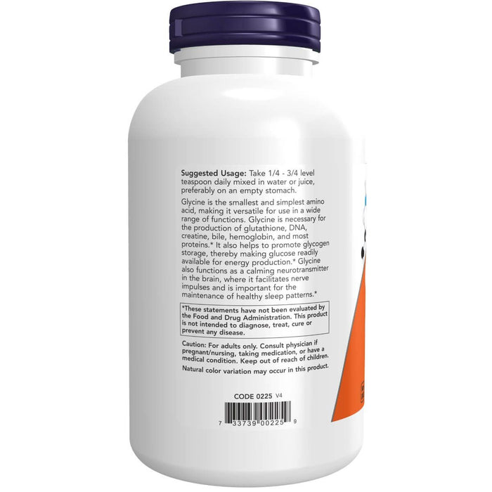 NOW Foods Glycine Pure Powder 1lbs (454g) - Amino Acids and BCAAs at MySupplementShop by NOW Foods