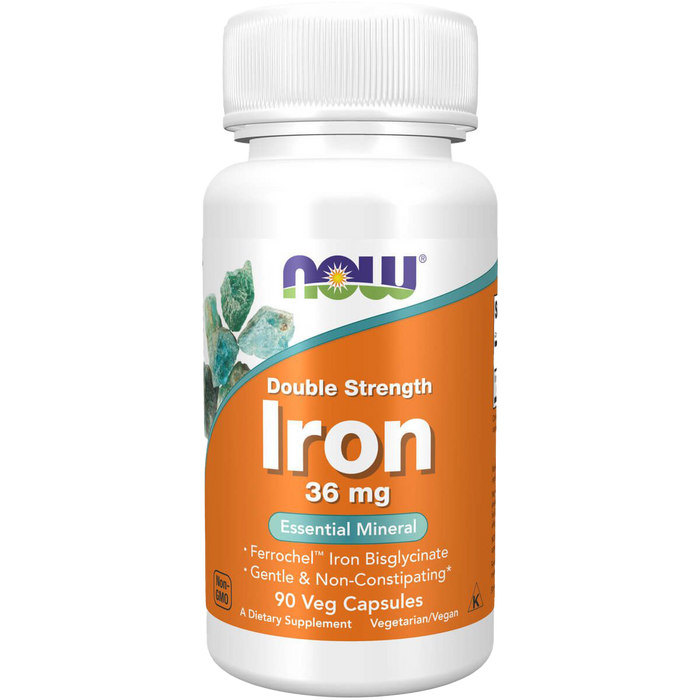 NOW Foods Iron 36 mg 90 Veg Capsules