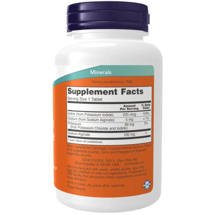 NOW Foods Potassium plus Iodine - 180 tabs