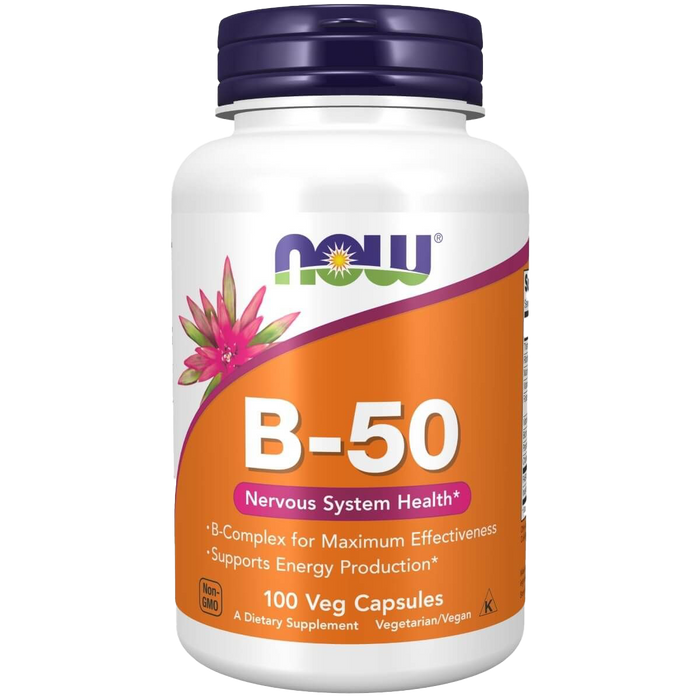 NOW Foods Vitamin B-50 mg 100 Veg Capsules