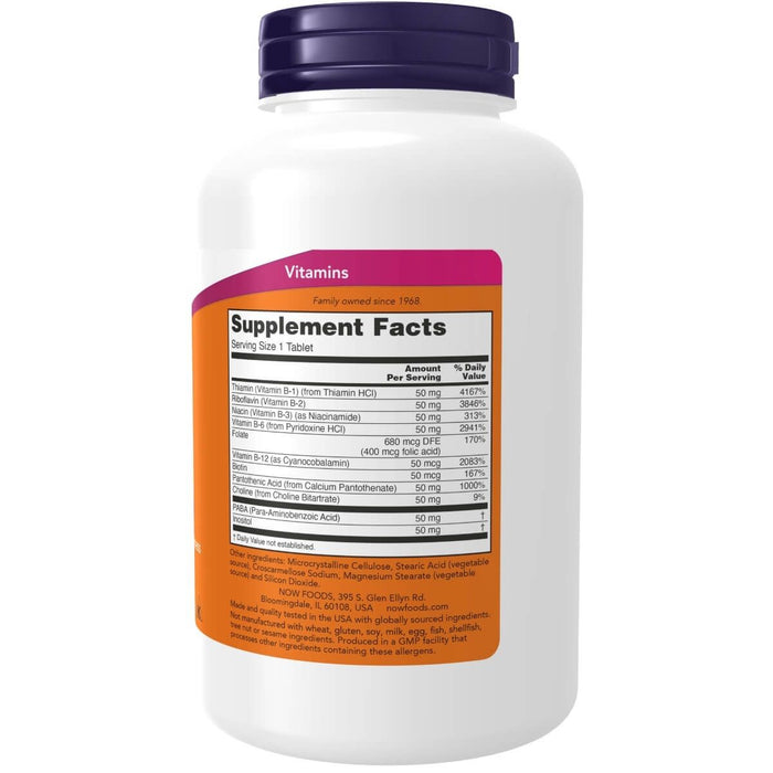 NOW Foods Vitamin B-50 mg 250 Tablets - Vitamins & Minerals at MySupplementShop by NOW Foods