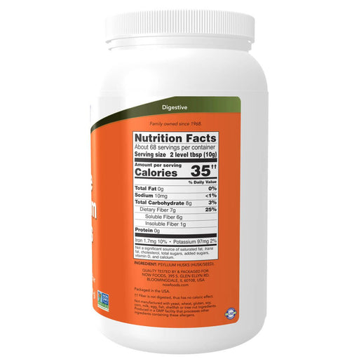 NOW Foods Whole Psyllium Husks 24oz - Psyllium at MySupplementShop by Now Foods