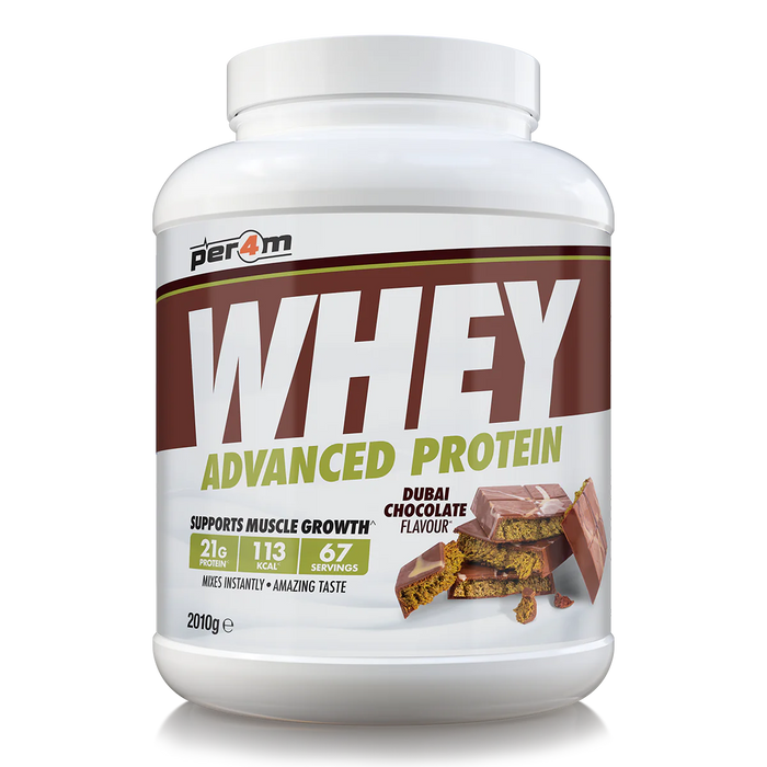 PER4M Whey Protein Powder 2.1kg - 67 Servings | 21g Protein per Serving, Zero Sugar, Gluten-Free