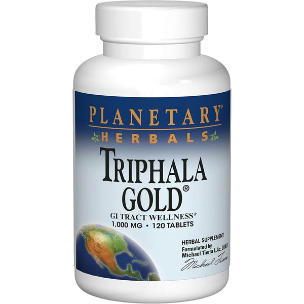 Planetary Herbals Triphala Gold 1,000mg 120 Tablets - Detox & Cleanse at MySupplementShop by Planetary Herbals