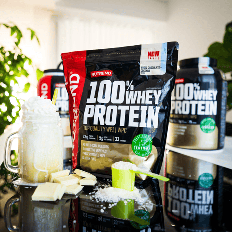 Nutrend 100% Whey Protein Powder | 22.8g Protein & 5g BCAAs | CFM Technology | Gluten-Free