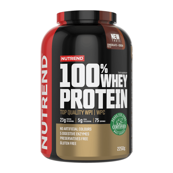 Nutrend 100% Whey Protein Powder | 22.8g Protein & 5g BCAAs | CFM Technology | Gluten-Free