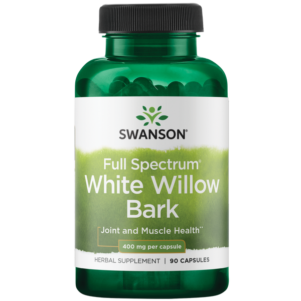 Swanson White Willow Bark, 400mg - 90 caps - Joint Support at MySupplementShop by Swanson