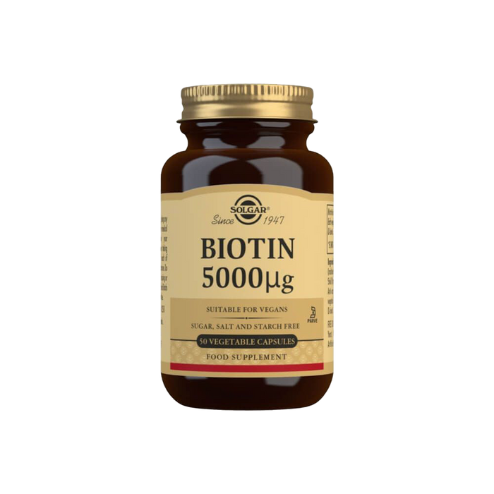 Solgar Biotin 5000 µg Vegetable Capsules Pack of 50