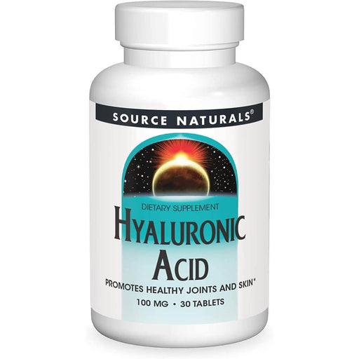 Source Naturals Hyaluronic Acid 100mg 30 Tablets - Skin Care at MySupplementShop by Source Naturals