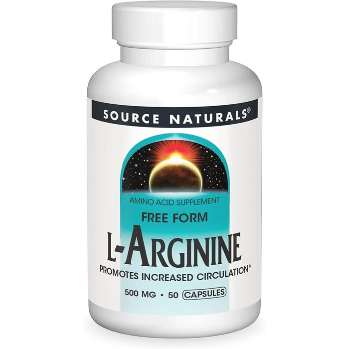 Source Naturals L-Arginine 500mg 50 Capsules - Fitness & Diet at MySupplementShop by Source Naturals