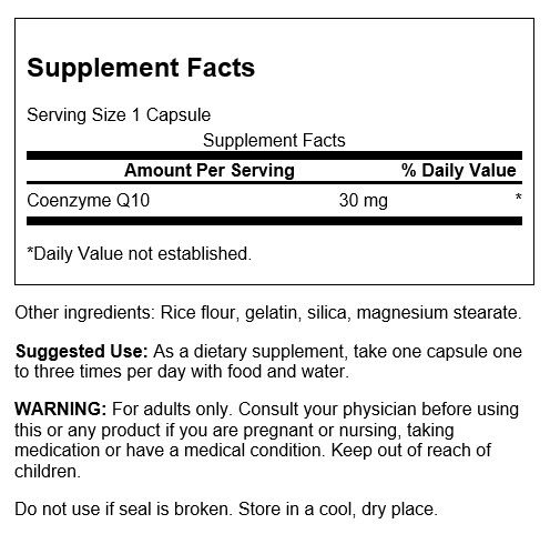 Swanson CoQ10 30 mg 240 Capsules - Health and Wellbeing at MySupplementShop by Swanson