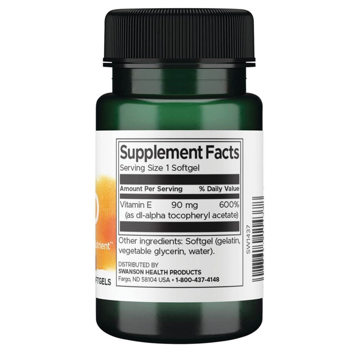 Swanson E-200, 200iu 60 Softgels - Supplements at MySupplementShop by Swanson