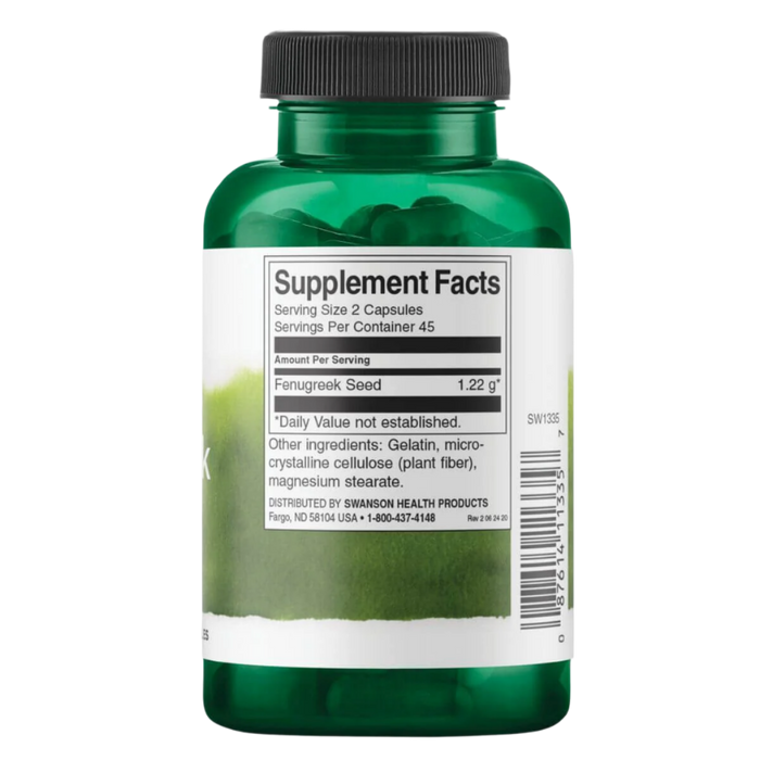 Swanson Fenugreek Seed 610mg 90 Capsules