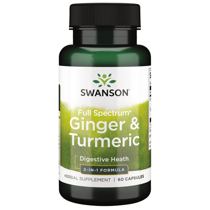 Swanson Full Spectrum Ginger & Turmeric 60 Capsules - Vitamins & Supplements at MySupplementShop by Swanson