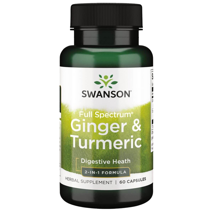 Swanson Full Spectrum Ginger & Turmeric 60 Capsules