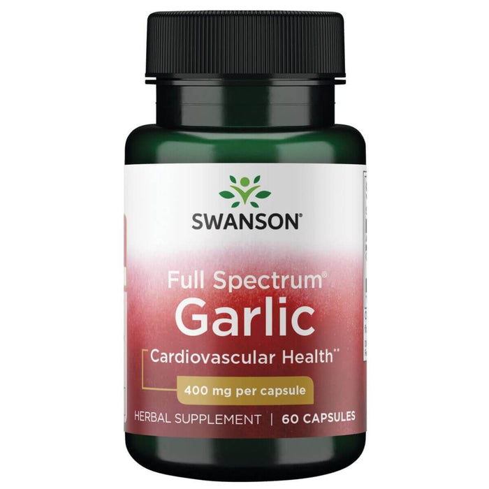 Swanson Garlic 400 mg 60 Capsules - Health and Wellbeing at MySupplementShop by Swanson