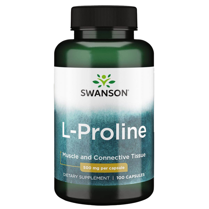 Swanson L-Prolin, 500 mg – 100 Kapseln