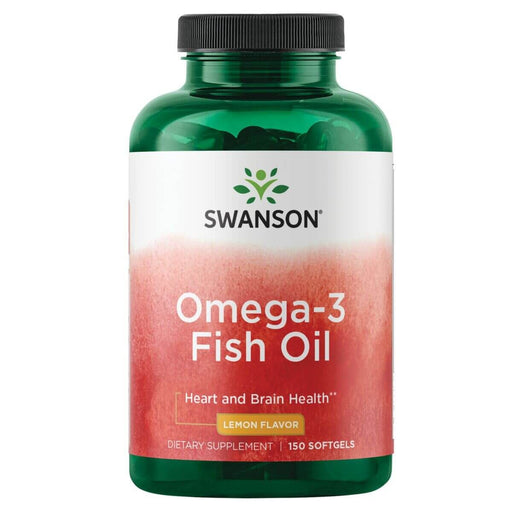 Swanson Omega-3 Fish Oil Lemon Flavor 150 Softgels - Omegas, EFAs, CLA, Oils at MySupplementShop by Swanson