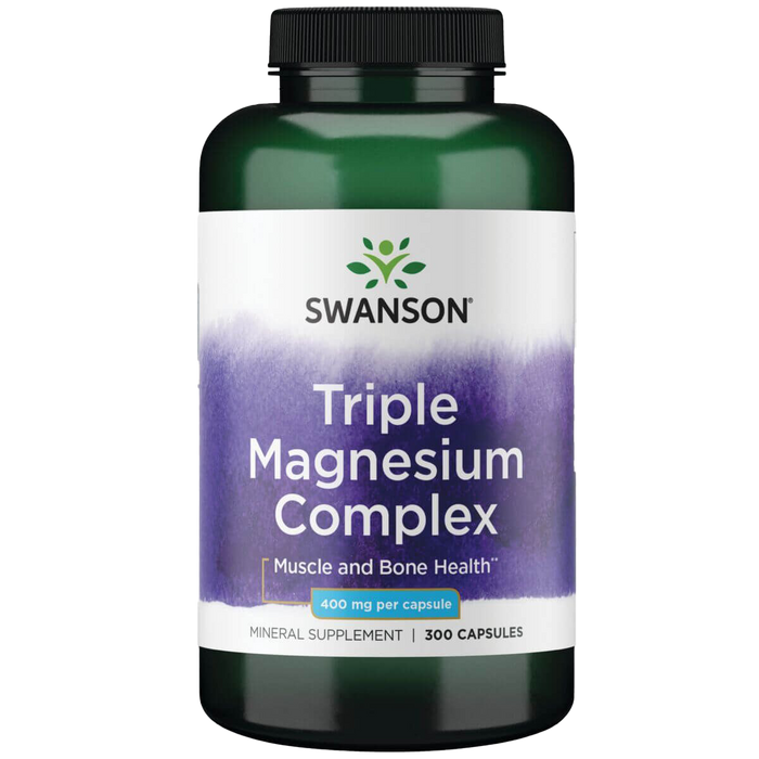 Swanson Triple Magnesium Complex 400mg 300 Capsules