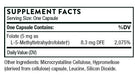 Thorne Research 5-MTHF 5mg (L-5-Methyltetrahydrofolate) 60 Capsules - Energy & Vitality at MySupplementShop by Thorne