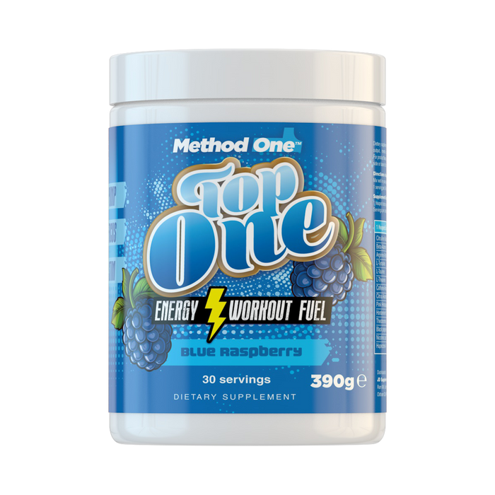 Method 1 Top One Pre Workout 390g - Blue Raspberry - Beta-Alanine at MySupplementShop by Method 1