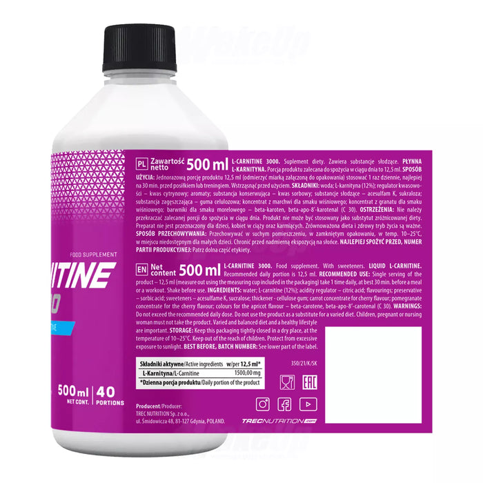 Trec Nutrition L-Carnitine 3000 Liquid, Apricot 500ml