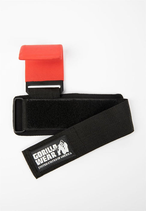 Gorilla Wear Weight Lifting Hooks - Black & Red