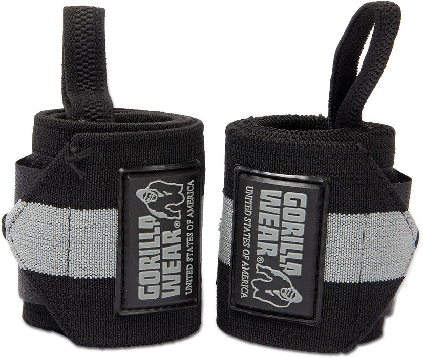 Gorilla Wear Wrist Wraps Ultra - Black/Grey - Pair - Wrist Wraps at MySupplementShop by Gorilla Wear