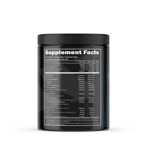 Efectiv Nutrition ELITE Pre Workout 420g Blue Razz - Health Foods at MySupplementShop by Efectiv Nutrition