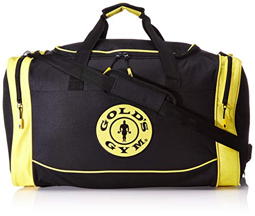 Gold's Gym Men's Holdall Bag Yellow Black/Gold - Default Title - Sports Nutrition at MySupplementShop by Gold's Gym