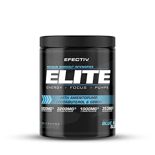 Efectiv Nutrition ELITE Pre Workout 420g Blue Razz - Health Foods at MySupplementShop by Efectiv Nutrition