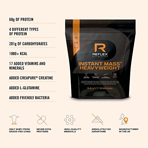 Reflex Nutrition Instant Mass Heavyweight - with Crunchy Pieces Cookies & Cream 4.2kg - Sports & Energy Drinks at MySupplementShop by Reflex Nutrition