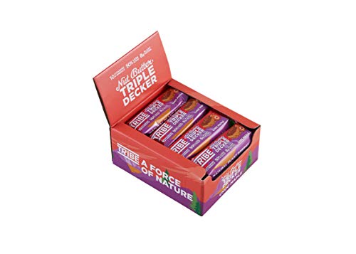 Tribe Nut Butter Triple Decker Plant Protein Bar 12x40g Choc Maple - Protein Bars at MySupplementShop by Tribe