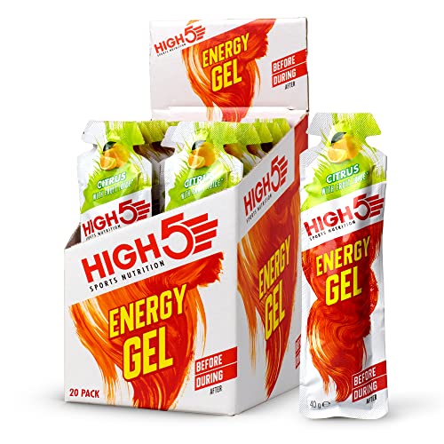 HIGH5 Energy Gel Quick Release Energy On The Go From Natural Fruit Juice (Citrus 20 x 40g) - Sports Nutrition at MySupplementShop by High5