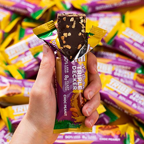 Tribe Nut Butter Triple Decker Plant Protein Bar  12x40g Choc Peanut - Protein Bars at MySupplementShop by Tribe