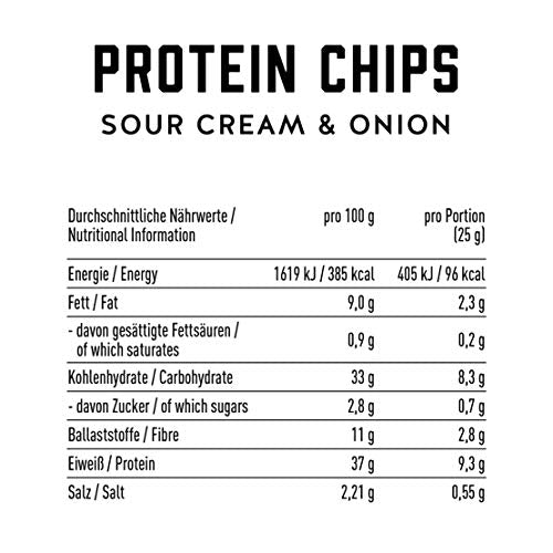 GOT7 Nutrition High Protein Chips with 40 percent Protein Sour Cream and Onion 1er Pack (1 x 300 g) - Diet Snacks at MySupplementShop by Got7 Nutrition