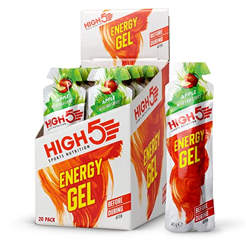 HIGH5 Energy Gel Quick Release Energy On The Go From Natural Fruit Juice (Apple 20 x 40g) - Sports Nutrition at MySupplementShop by High5