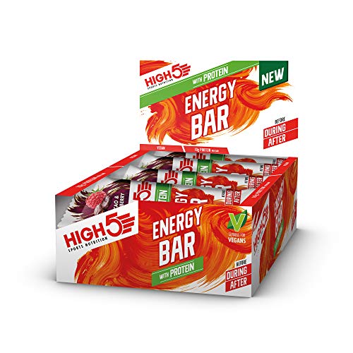 HIGH5 Energy Bar with Protein 12x50g Cacao & Raspberry - Sports Nutrition at MySupplementShop by HIGH5