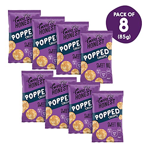 Good & Honest Popped Crisps 24x23g Sea Salt - Sports Nutrition at MySupplementShop by Good & Honest