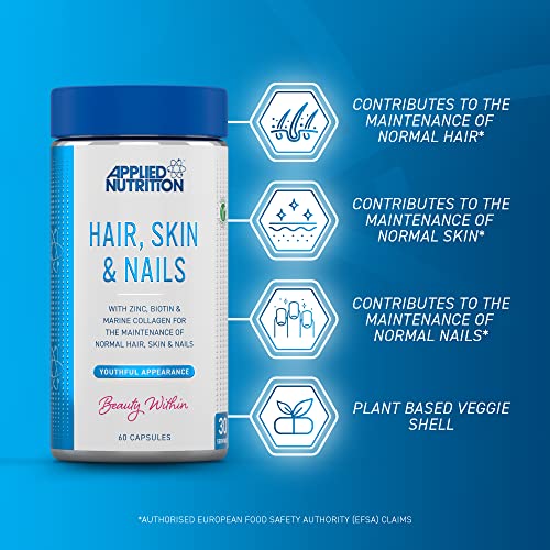 Applied Nutrition Hair, Skin & Nails 60 Capsules - Beauty at MySupplementShop by Applied Nutrition