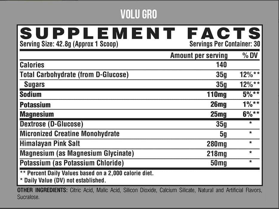 Nutrex Volu Gro, Fruit Punch - 1284 grams - Creatine Supplements at MySupplementShop by Nutrex