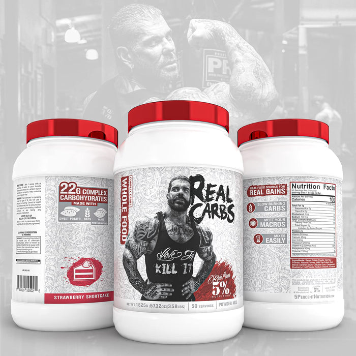 5% Nutrition Real Carbs - Legendary Series, Strawberry Short Cake - 1920 grams - Weight Gainers & Carbs at MySupplementShop by 5% Nutrition