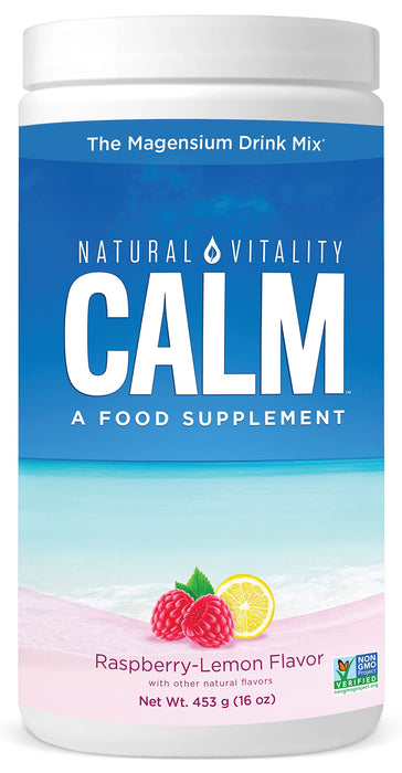 Natural Vitality Natural Calm Raspberry Lemon  453g - Magnesium at MySupplementShop by Natural Vitality