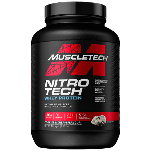 MuscleTech Nitro-Tech, Cookies & Cream - 1800 grams - Creatine Supplements at MySupplementShop by Muscletech