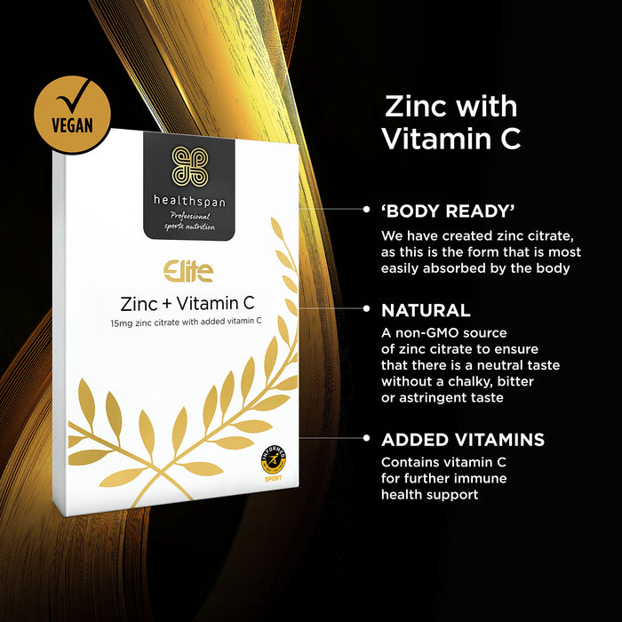 Healthspan Elite Zinc + Vitamin C - 180 tabs - Zinc at MySupplementShop by Healthspan