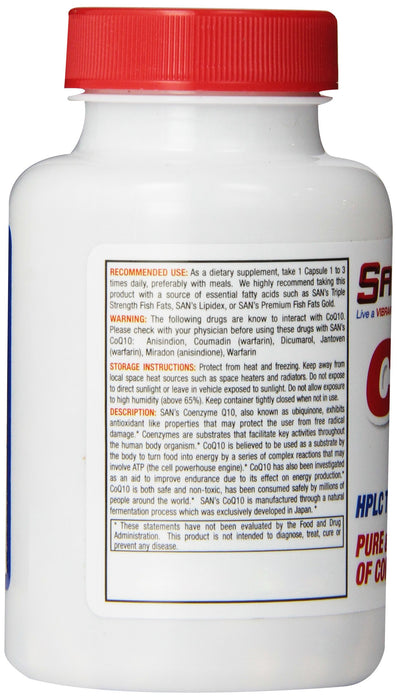 SAN CoQ10, 100mg - 60 caps - Health and Wellbeing at MySupplementShop by SAN